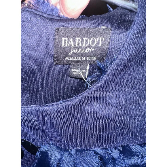 Bardot Junior Girls Mallory Tiered Dress In Navy Sz 14 Style # 591DBG3 NWOT $149 - Picture 5 of 10